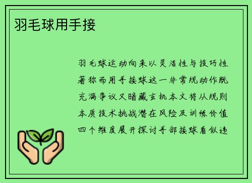 羽毛球用手接